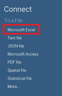 與Microsoft Excel的數據連接